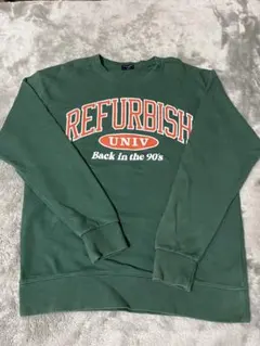 REFURBISH UNIV スウェット グリーン M