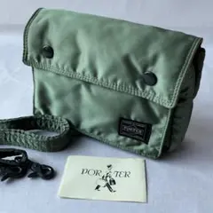美品✨ポーター　タンカー　ショルダーウォレット　グリーン　廃盤　PORTER