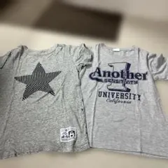 【[サイズ]】グレー Tシャツ 2枚セット STORIES / カレッジロゴのサムネイル