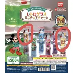 ディズニー　レトログラスミニチュアチャーム