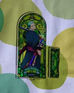 ワンピース 麦わらストア バースデー ステンドグラス アクリルスタンド ゾロ