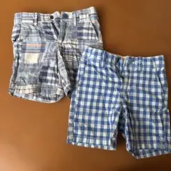 GAP 2歳用 半ズボン 青と白チェック