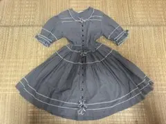 BABY PINK HOUSE 半袖ワンピース 黒リボンギンガムチェック