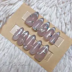 【現品】ネイルチップ ハンドメイド マグネットフレンチ