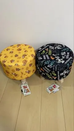 Xmasセール トムとジェリー 円形スツール/椅子 2個セット