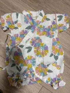 alc 花柄 フリル　甚平 70サイズ