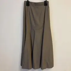 ロング丈 フレアスカート カーキ