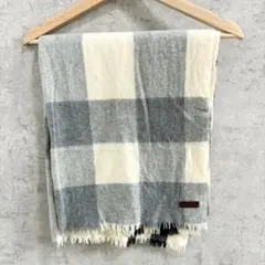 冷房対策 マーガレットハウエル MHL. リネン100% ストール チェック柄