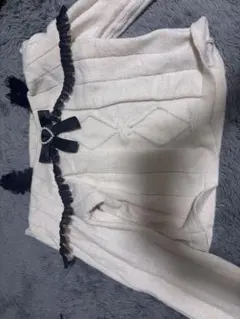 地雷系 量産型 肩出しニット