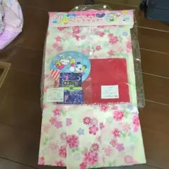 子供用浴衣 花柄 リボン付き
