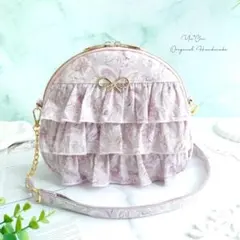 アレキサンダーマーブル(グレーブルーム)トリプルフリルおむすび型バッグ✩.*˚