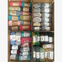 毛糸　46玉　多色（ウール、アクリル、ミックスなど）　まとめ売り