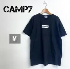 【美品】CAMP7 キャンプセブン 半袖Tシャツ ボックスロゴ 黒 メンズ Mのサムネイル