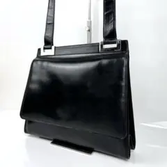 Old Gucci Black Leather One Shoulder Bag