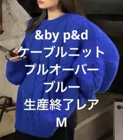 【美品最安値】&by p&dケーブルニット プルオーバー ブルー【生産終了レア】のサムネイル