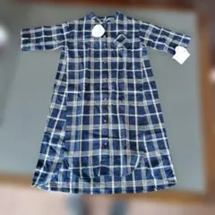 ORGANIC LIFE ネイビー・チェック ワンピース 130cm