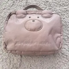 GELATO PIQUE おむつポーチ ピンク　ベージュ　くま　熊　ジェラピケ