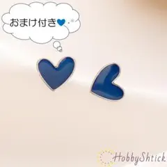 ◎セール中◎ ハートデザイン ピアス ブルー シルバー (RP0078-S)