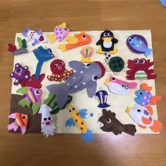 大物入りフェルトのお魚釣りセット２３匹