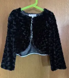 プードルファーボレロ ブラック キャサリンコテージ140 ショートジャケット