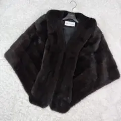 11号　ランバン　ブラックグラマ　ミンク　本毛皮　黒　絞り袖　M相当 美品/艶々》総丈92.5cm ランバン ブラックグラマ ミンクファーコート