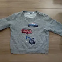 familiar　ファミリア　車両刺繍 トレーナー 90サイズ