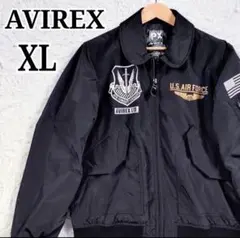 AVIREX　CWU-36Pフライトジャケット　黒　ウィングロゴ　希少サイズ