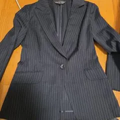 インディヴィ　パンツ　セットアップ　スーツ　ストライプ　ブラック　ネイビー