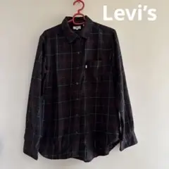 (9/28迄)▼Levi’s　リーバイス　長袖　シャツ　S　ネルシャツ　黒赤