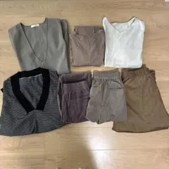 レディース　7点セット　ベスト ロングワンピース ボトムス スカート