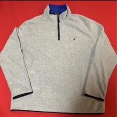 Nautica グレー ハーフジップトレーナー　サイズXL