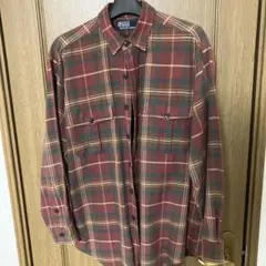 美品！ ポロラルフローレン 肉厚フランネルシャツ チェック柄 長袖 Lサイズ
