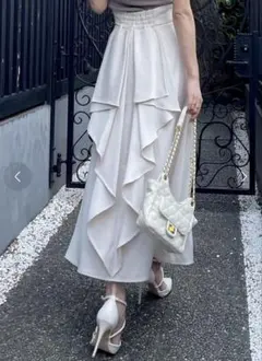 ロイヤルパーティ♡新品バックラッフルフレアスカート新生活オフィスカジュアル入学式