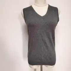 美品☆【ユニクロ　UNIQLO】ノースリーブニット　コットン100%　a586