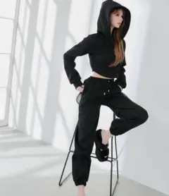 Rady コルセットセットアップ M ブラック裏起毛