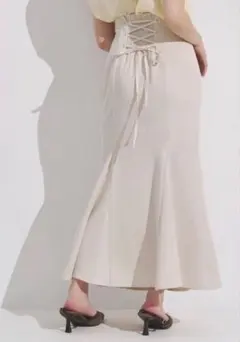Ribbon mermaid skirt Ivory sサイズ - メルカリ