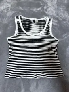 H&M ストライプ タンクトップ Mサイズ