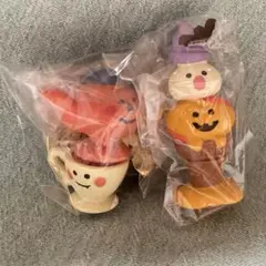 コンコンブル デコレ　ハロウィン　おばけティーセット　文鳥ハロウィンアイス