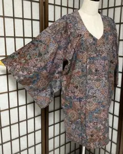 C2正絹　冬用　ビロード　輪奈コート　極美品　着物