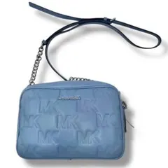 良品 MICHAEL KORS キルティング カメラバッグ ショルダー ブルー