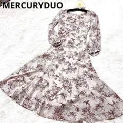 現行✨美品✨マーキュリーデュオ　フラワーフロントギャザーマーメイドワンピース