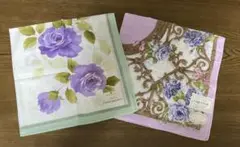 大判　花柄ハンカチ　2枚セット