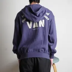 VAN Jacket バックプリントジップアップパーカー パープル/IZ315のサムネイル