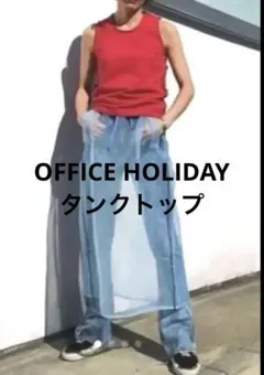 Holiday コットンタンクトップ　レッド　赤のサムネイル