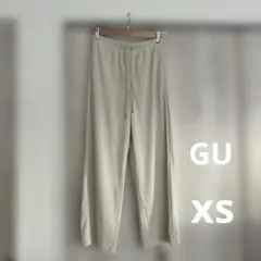 GU リブプルオンパンツ　丈短め　XS 裏地あり