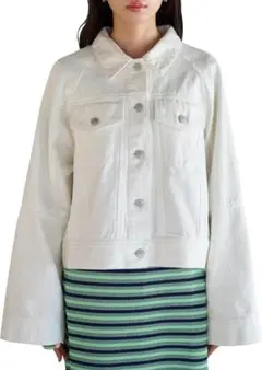 Vis⭐︎ ジャケット 【洗える】 ワイドスリーブショート⭐︎デニムジャケット