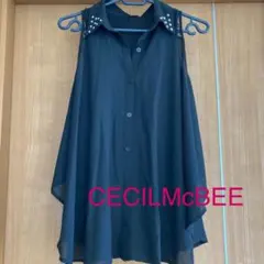 セシルマクビー　ブラックノースリーブ