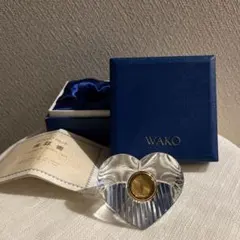 WAKO 銀座和光　クリスタル ハート型置時計のサムネイル