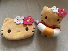 【新品未使用】ハローキティ 日焼けキティぬいぐるみ ポーチ セット