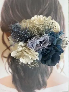 No.1ドライフラワーヘアピン成人式卒業式入学式結婚式等の彩りに　ハンドメイド
